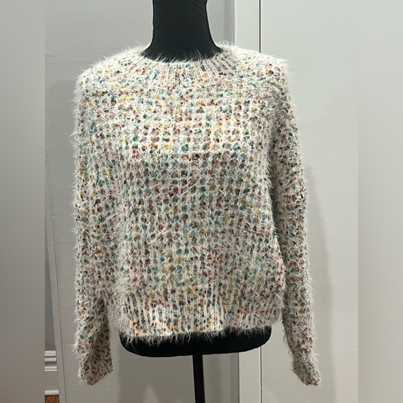 Multicolor Fuzzy Knit Sweater - Picture 1 of 2